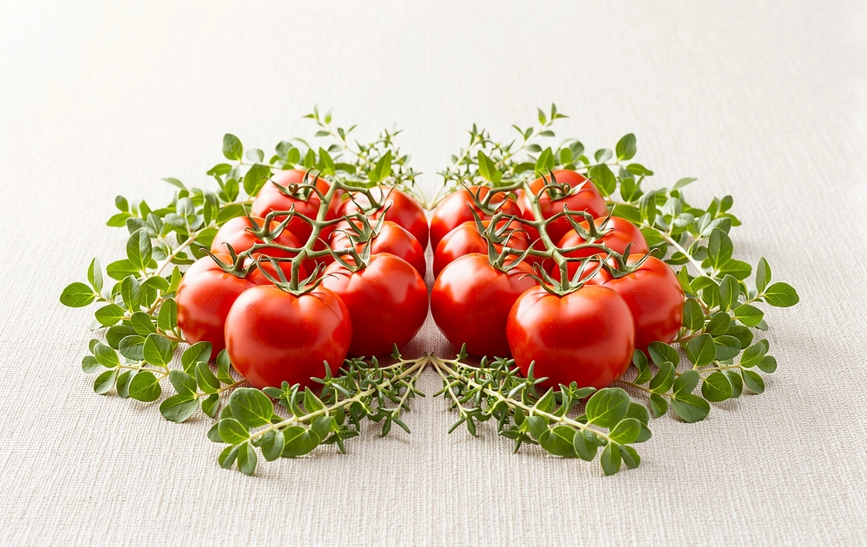 Ingredientes frescos sobre superficie de concreto